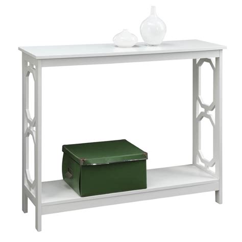 Convenience Concepts Omega Console Table in White Wood 